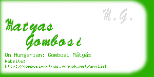 matyas gombosi business card